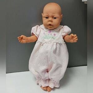 Vintage Anatomically Correct Newborn Baby Girl Doll. Meadures About 19".GUC.